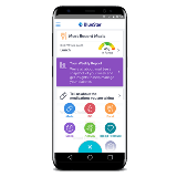 Image of smartphone displaying the Bluestar App Interface