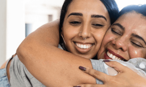women hugging