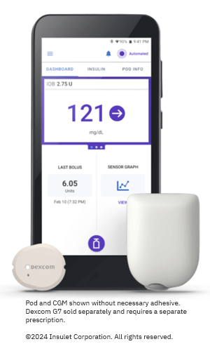 Omnipod 5 Integration Omnipod 5 integrated with Dexcom G7 CGM