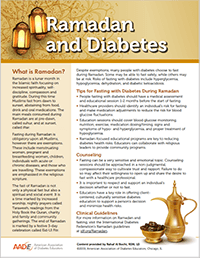 Ramadan and Diabetes Tip Sheets